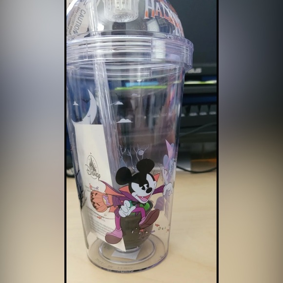 Disney Tumbler With Straw - Mickey's Not So Scary Halloween Party 2019 - Picture 5 of 7
